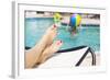 Beautiful Feet and Toes by the Swimming Pool-yobro-Framed Photographic Print