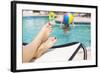 Beautiful Feet and Toes by the Swimming Pool-yobro-Framed Photographic Print