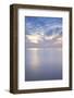 Beautiful Fiery Glow Sunset Reflected in Smooth Long Exposure Sea Brighton England-Veneratio-Framed Photographic Print