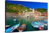 Beautiful Fishing Village of Vernazza in the Cinque Terre, Italy-aletheia97-Stretched Canvas