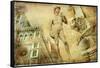 Beautiful Florence -Artistic Collage-Maugli-l-Framed Stretched Canvas