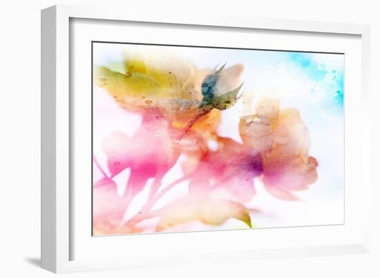 Beautiful Flowers Made with Color Filters and Textures-Timofeeva Maria-Framed Art Print