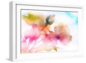 Beautiful Flowers Made with Color Filters and Textures-Timofeeva Maria-Framed Art Print