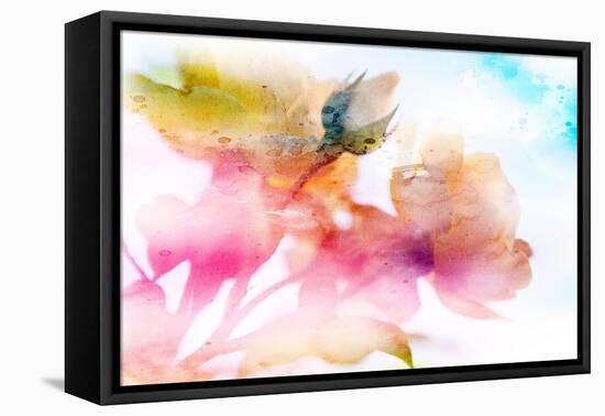 Beautiful Flowers Made with Color Filters and Textures-Timofeeva Maria-Framed Stretched Canvas