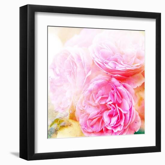 Beautiful Flowers Made with Color Filters and Textures-Timofeeva Maria-Framed Art Print