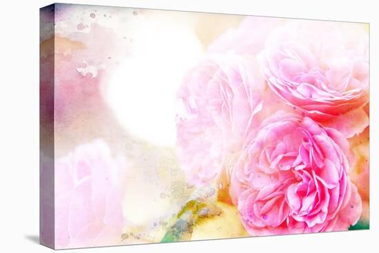 Beautiful Flowers Made with Color Filters and Textures-Timofeeva Maria-Stretched Canvas