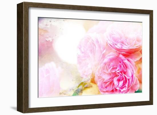 Beautiful Flowers Made with Color Filters and Textures-Timofeeva Maria-Framed Art Print