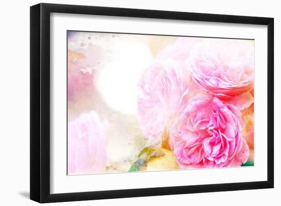 Beautiful Flowers Made with Color Filters and Textures-Timofeeva Maria-Framed Art Print