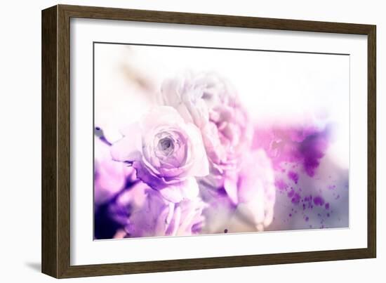 Beautiful Flowers Made with Color Filters and Textures-Timofeeva Maria-Framed Art Print