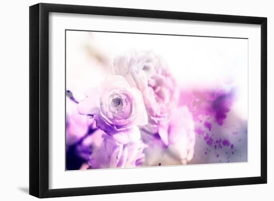 Beautiful Flowers Made with Color Filters and Textures-Timofeeva Maria-Framed Art Print