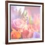 Beautiful Flowers Made with Color Filters, Floral Background-Timofeeva Maria-Framed Art Print