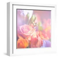 Beautiful Flowers Made with Color Filters, Floral Background-Timofeeva Maria-Framed Art Print