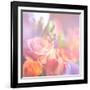 Beautiful Flowers Made with Color Filters, Floral Background-Timofeeva Maria-Framed Art Print