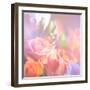 Beautiful Flowers Made with Color Filters, Floral Background-Timofeeva Maria-Framed Art Print