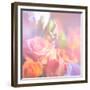 Beautiful Flowers Made with Color Filters, Floral Background-Timofeeva Maria-Framed Premium Giclee Print