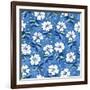 Beautiful Flowers Seamless Pattern Blue-nad_o-Framed Art Print