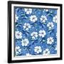 Beautiful Flowers Seamless Pattern Blue-nad_o-Framed Art Print