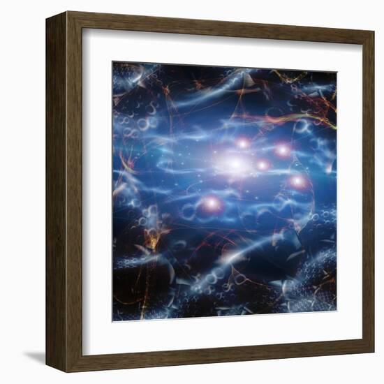 Beautiful Flowing Light Abstract-rolffimages-Framed Art Print