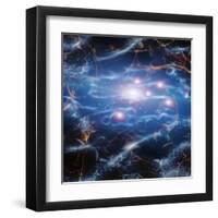 Beautiful Flowing Light Abstract-rolffimages-Framed Art Print