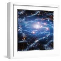 Beautiful Flowing Light Abstract-rolffimages-Framed Art Print