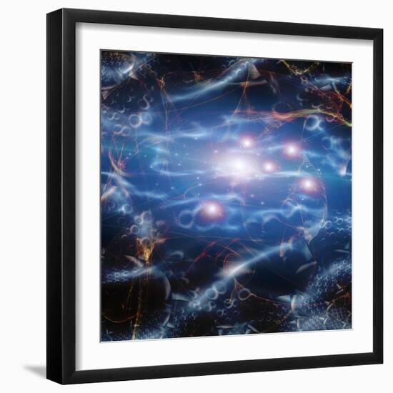 Beautiful Flowing Light Abstract-rolffimages-Framed Art Print