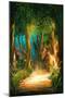 Beautiful Forest Path in Morning,Illustration Painting-Tithi Luadthong-Mounted Art Print