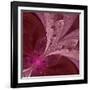 Beautiful Fractal Flower in Vinous and Purple-velirina-Framed Art Print