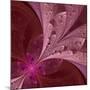 Beautiful Fractal Flower in Vinous and Purple-velirina-Mounted Art Print