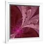 Beautiful Fractal Flower in Vinous and Purple-velirina-Framed Art Print