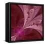 Beautiful Fractal Flower in Vinous and Purple-velirina-Framed Stretched Canvas