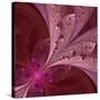 Beautiful Fractal Flower in Vinous and Purple-velirina-Stretched Canvas