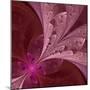 Beautiful Fractal Flower in Vinous and Purple-velirina-Mounted Premium Giclee Print