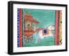 Beautiful Frescoes on Walls of the Juna Mahal Fort, Dungarpur, Rajasthan State, India-R H Productions-Framed Photographic Print