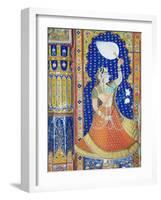 Beautiful Frescoes on Walls of the Juna Mahal Fort, Dungarpur, Rajasthan State, India-R H Productions-Framed Photographic Print