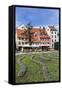 Beautiful Gardens in Downtown Home, Riga, Latvia, Europe-Michael Nolan-Framed Stretched Canvas