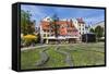 Beautiful Gardens in Downtown Home, Riga, Latvia, Europe-Michael Nolan-Framed Stretched Canvas