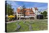 Beautiful Gardens in Downtown Home, Riga, Latvia, Europe-Michael Nolan-Stretched Canvas