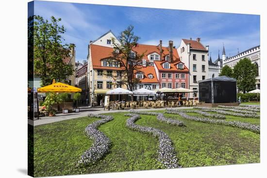 Beautiful Gardens in Downtown Home, Riga, Latvia, Europe-Michael Nolan-Stretched Canvas