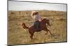 Beautiful Girl Riding a Horse  in Countryside.-PH.OK-Mounted Photographic Print
