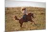 Beautiful Girl Riding a Horse  in Countryside.-PH.OK-Mounted Photographic Print