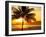 Beautiful Golden Sunset On The Beach Of The City Of Santos In Brazil-fabio fersa-Framed Photographic Print