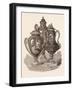 Beautiful Group of Sevres Vases. Sevres Is a Commune in the Southwestern Suburbs of Paris-null-Framed Giclee Print
