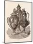 Beautiful Group of Sevres Vases. Sevres Is a Commune in the Southwestern Suburbs of Paris-null-Mounted Giclee Print