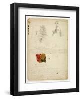 Beautiful Groups of Pines; Tints from Maples, New Hampshire, September 30th 1828-Thomas Cole-Framed Premium Giclee Print