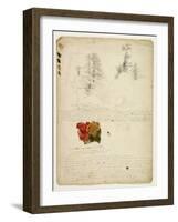 Beautiful Groups of Pines; Tints from Maples, New Hampshire, September 30th 1828-Thomas Cole-Framed Giclee Print