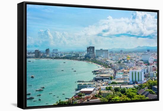 Beautiful Gulf Landscape of Pattaya, Thailand-Atthidej Nimmanhaemin-Framed Stretched Canvas