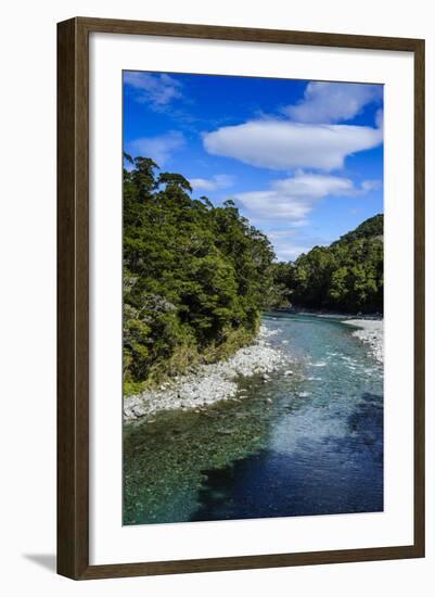 Beautiful Haast River, Haast Pass, South Island, New Zealand, Pacific-Michael Runkel-Framed Photographic Print