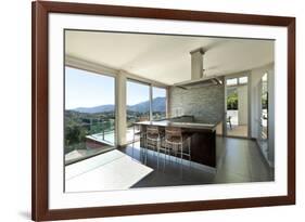 Beautiful House, Modern Style, Kitchen-zveiger-Framed Photographic Print