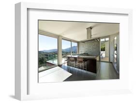 Beautiful House, Modern Style, Kitchen-zveiger-Framed Photographic Print