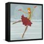 Beautiful Ice Skater-Milovelen-Framed Stretched Canvas